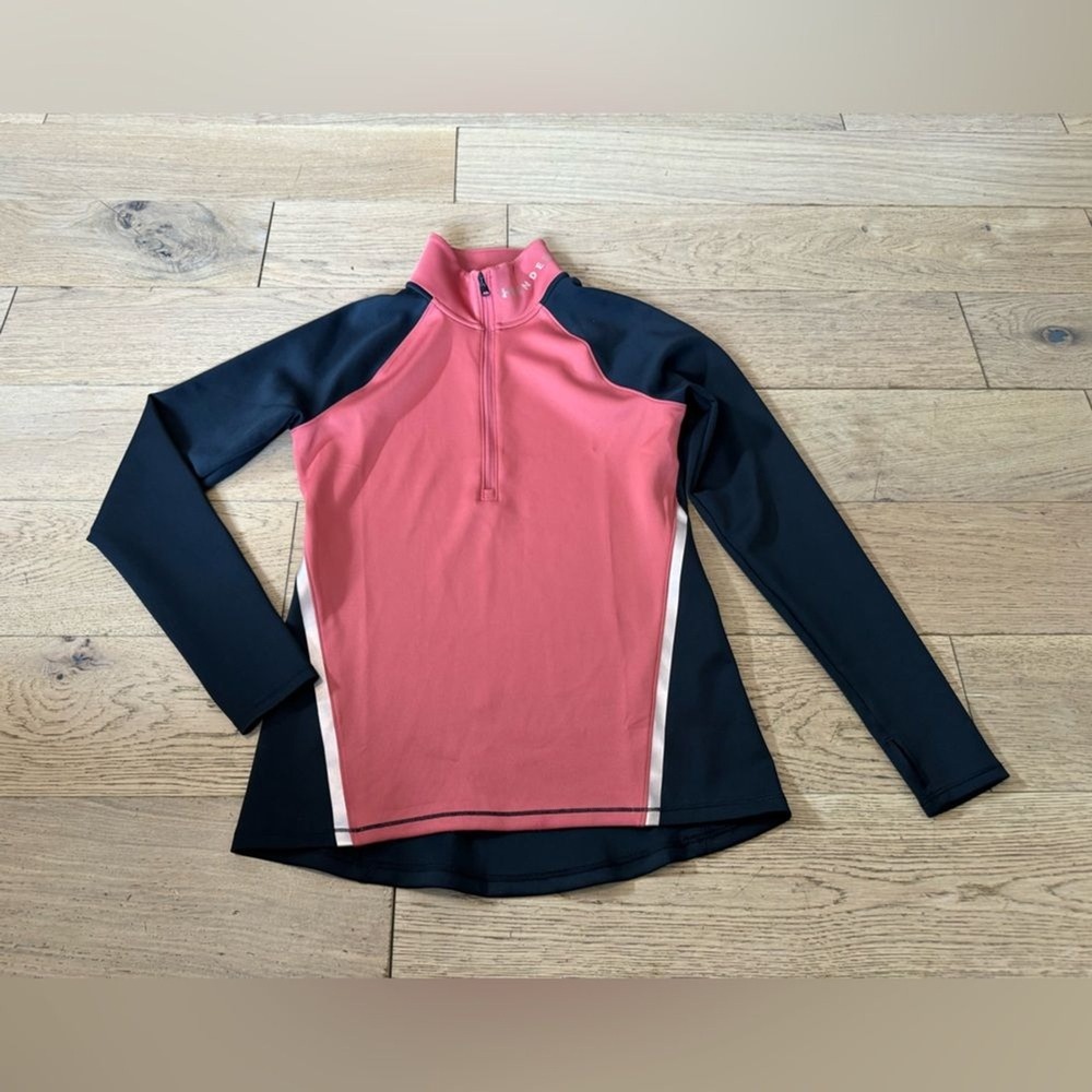 Under Armour ColdGear Medium Pink Black Colorblock Quarter Zip Pullover (950)